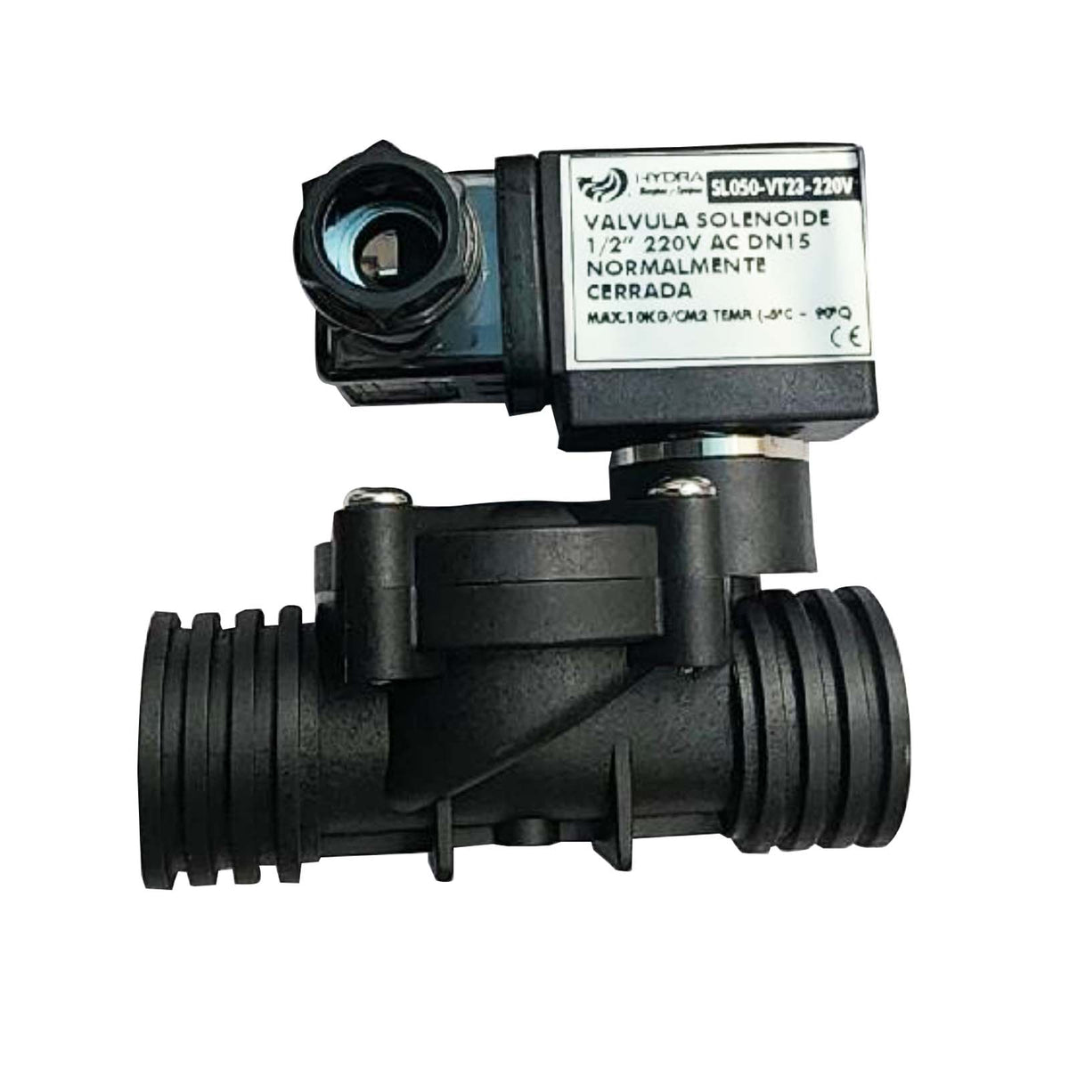VALVULA SOLENOIDE PLASTICO CERRADA 1/2" 220V