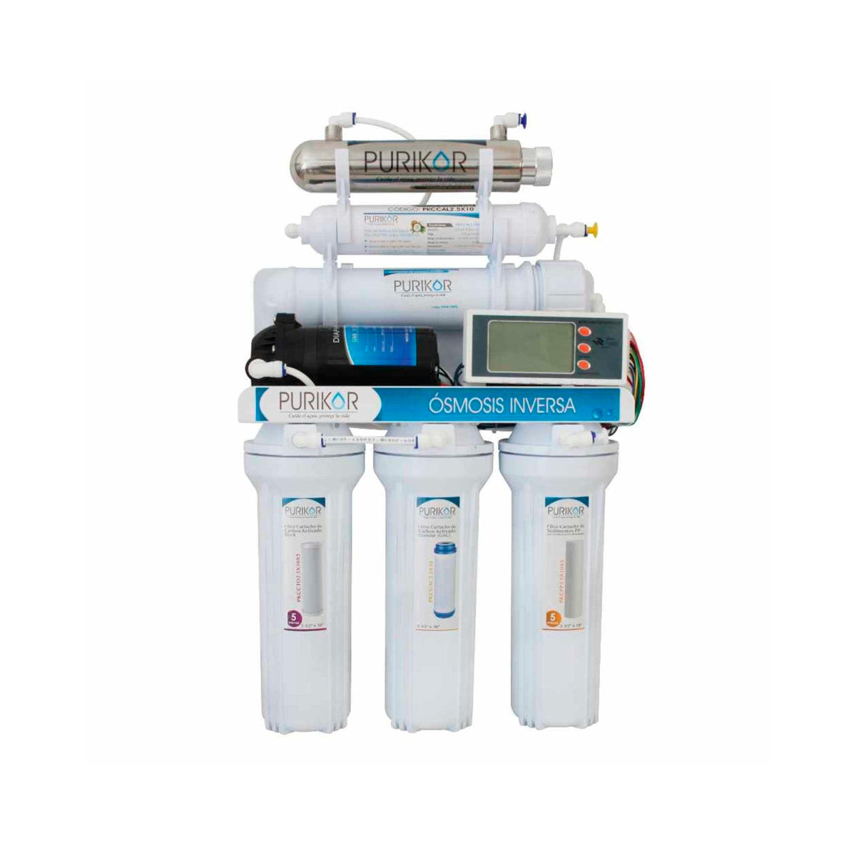 PURIFICADOR C/OSMOSIS INVERSA PURIKOR 6 ESTAPAS 100 GPD