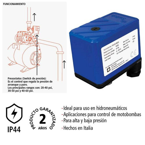 INTERRUPTOR DE PRESION IUSA 40/60PSI MACHO