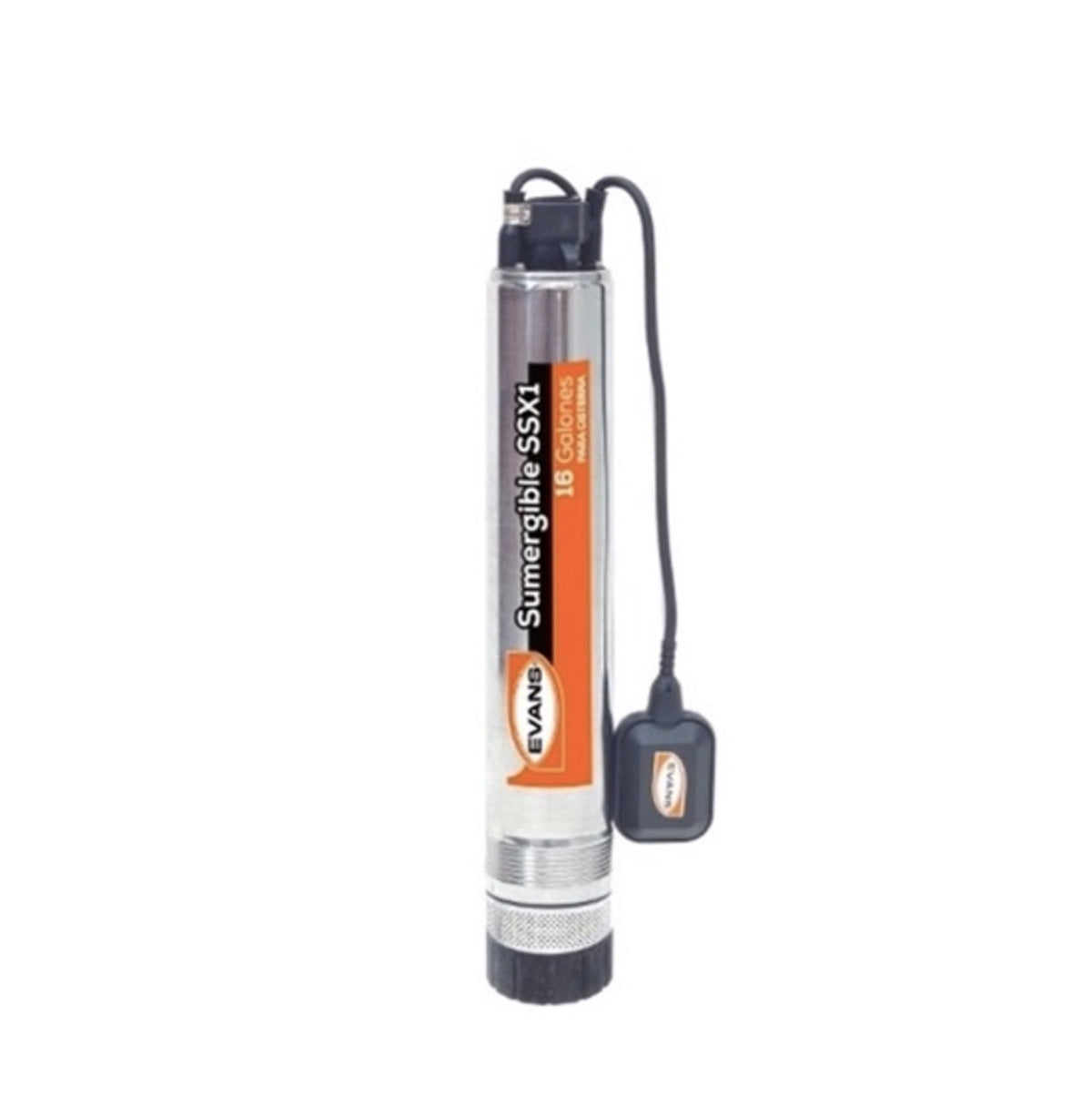 BOMBA SUMERGIBLE EVANS 0.5 HP 115V C/FLOTADOR