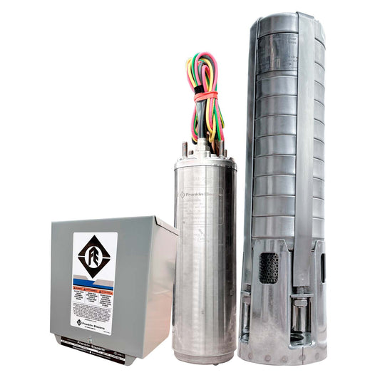 BOMBA SUMERGIBLE BARNES, MOTOR Y CAJA FRANKLIN 1.5HP 220V 1F DESC 1.5" 25GPM
