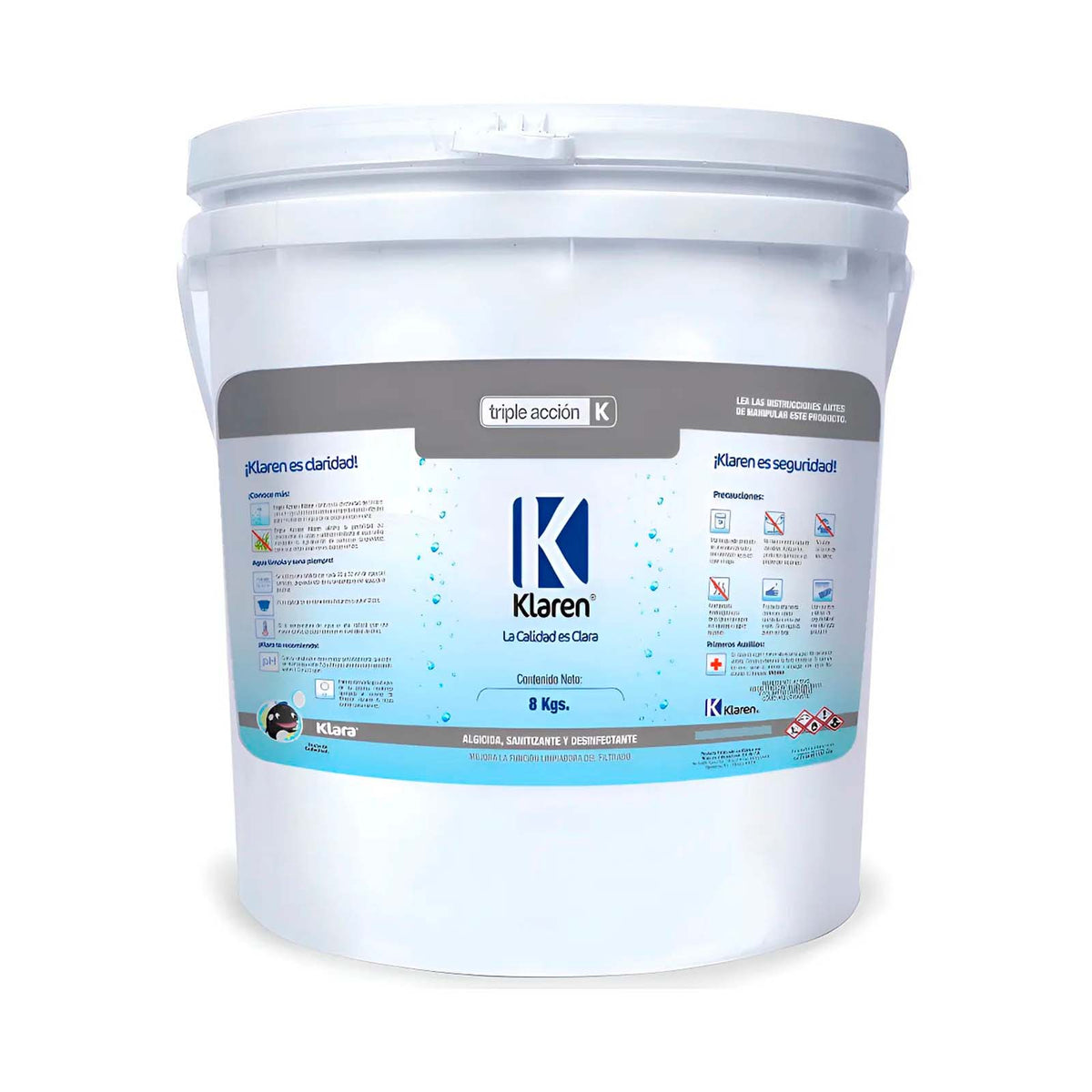 CUBETA TRICLORO TABLETA 3" KLAREN 8 KILOS