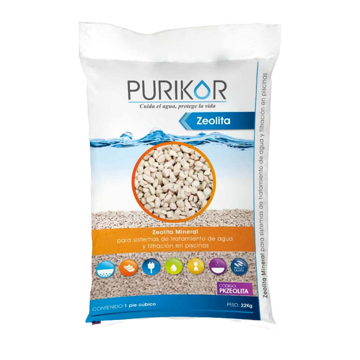 ZEOLITA MINERAL PURIKOR 22KG 1FT3
