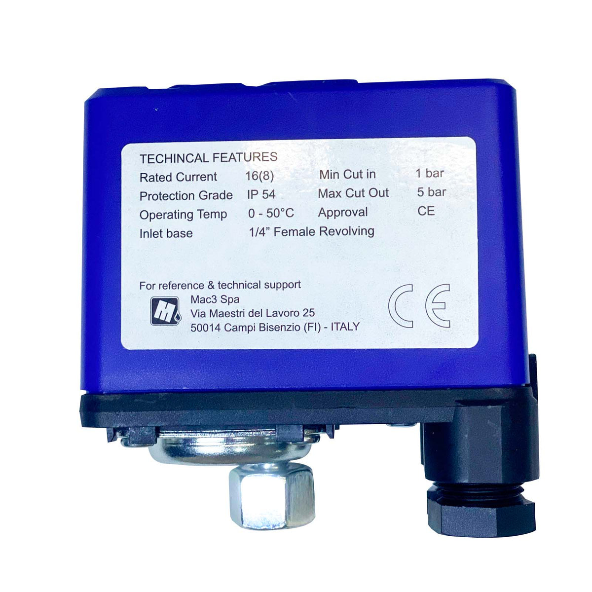 INTERRUPTOR DE PRESION IUSA 40/60PSI MACHO